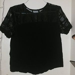 Black mesh shirt